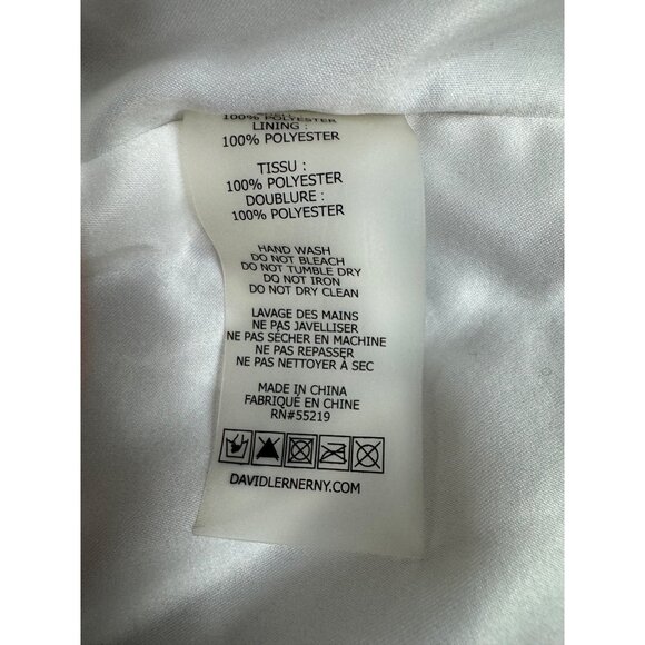 David Lerner Hailey Oversized Blazer Jacket Ruched‎ Sleeves Silver Sequin Size S - Picture 7 of 10